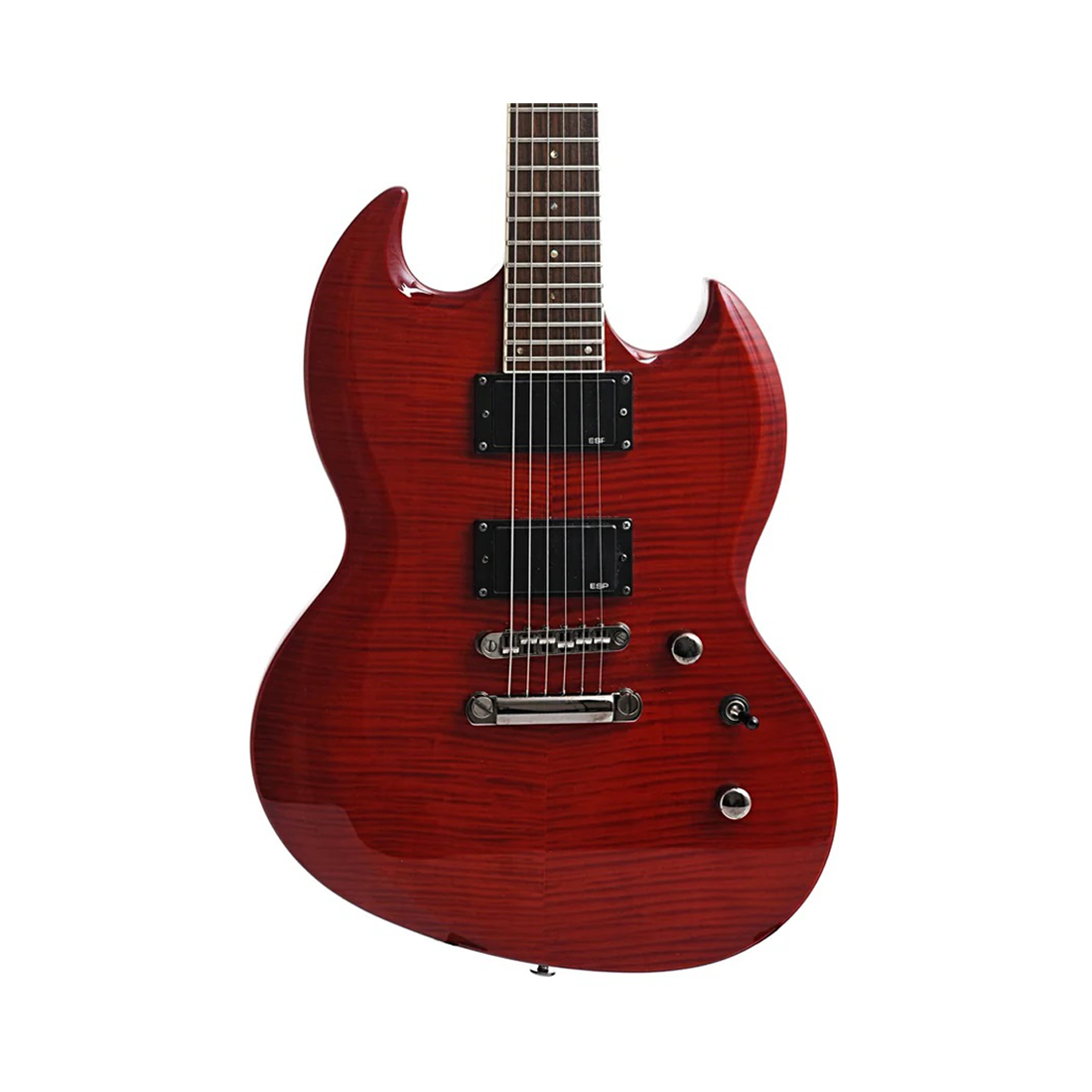 ESP Ltd VP-200STBC Red Flame Electric Guitar – Cecere's Music
