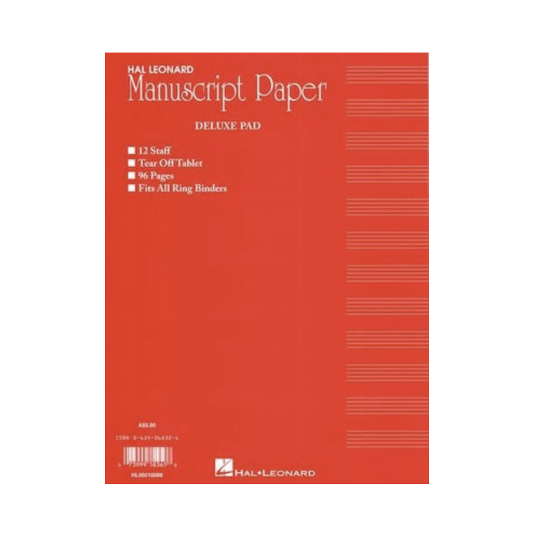 Deluxe Manuscript Pad 96 Pages (Red Cover) Australian Book