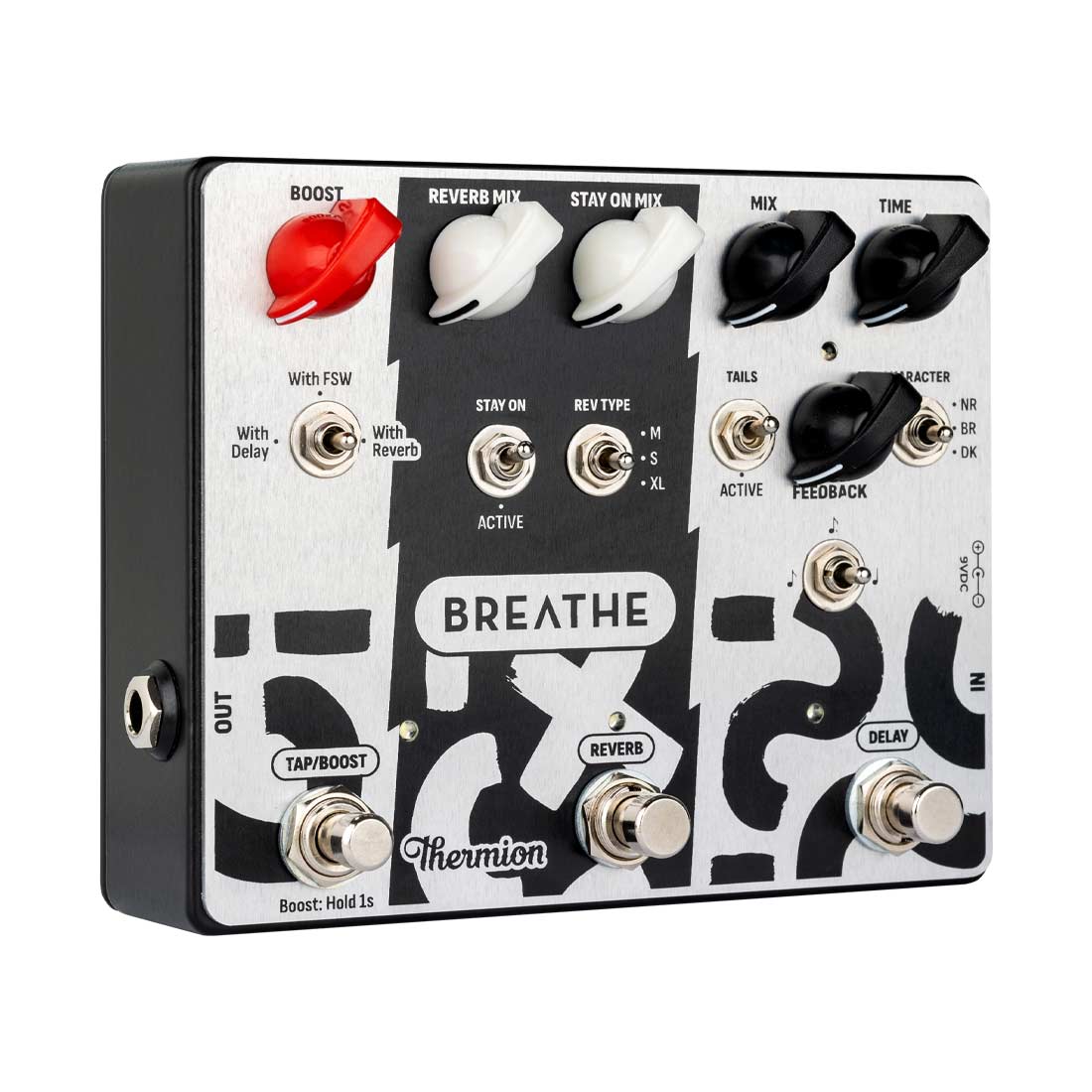 Thermion Breathe Tap Delay, Dual Reverb & Boost Guitar Pedal