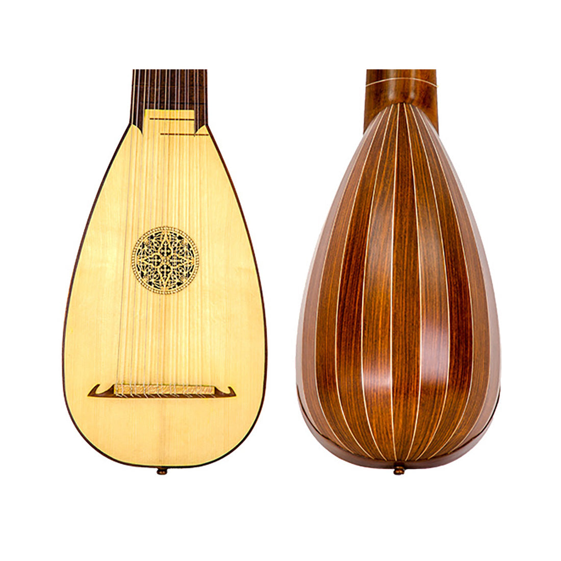 Lacewood Roundback Lute with Bag - 8 Course