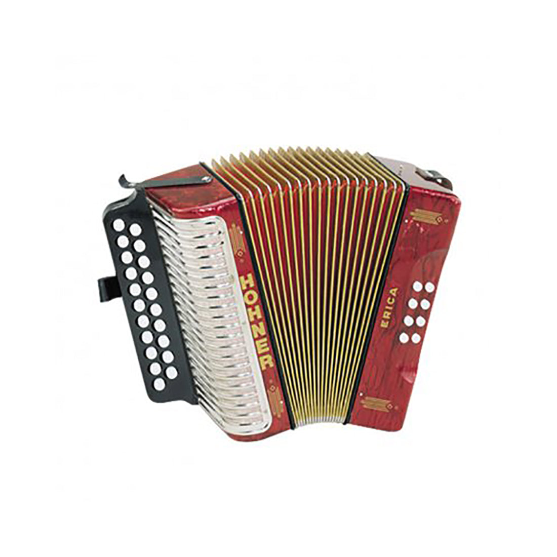 Hohner Erica Model G/C Diatonic Accordion in Red