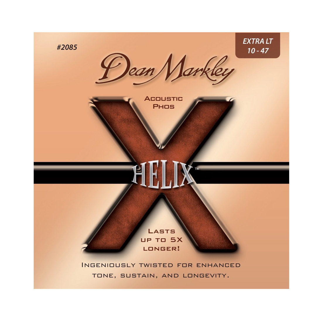 Dean Markley 2085 HELIX Phosphor Bronze Acoustic Guitar Strings Set Custom Light 10-47