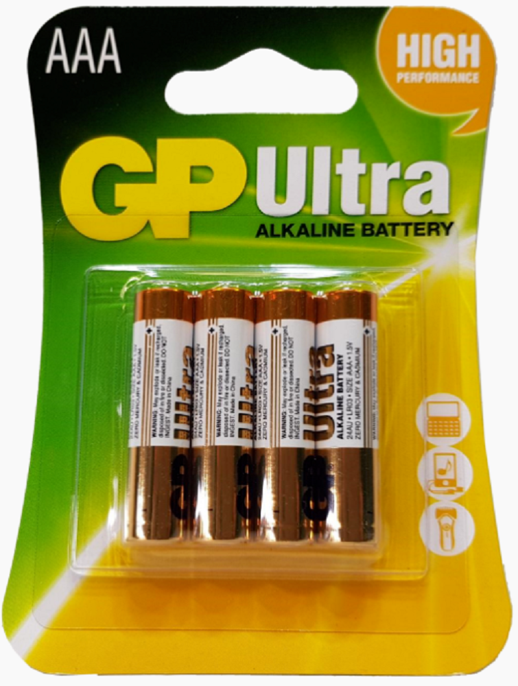 GP Ultra AAA Battery 4 Pack