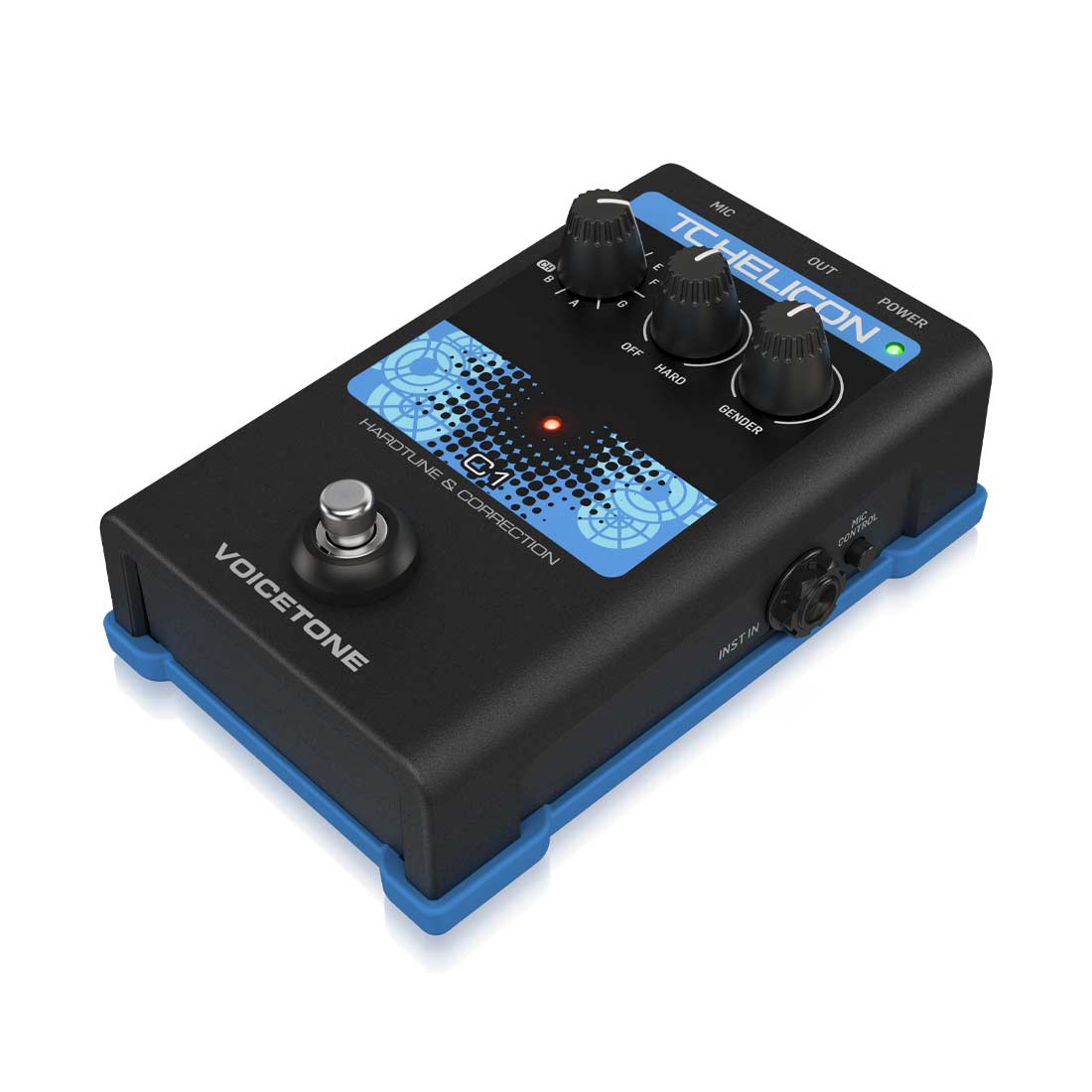 TC Helicon Voicetone C1 Semplice stompbox a 1 pulsante per una correzione flessibile dell'intonazione