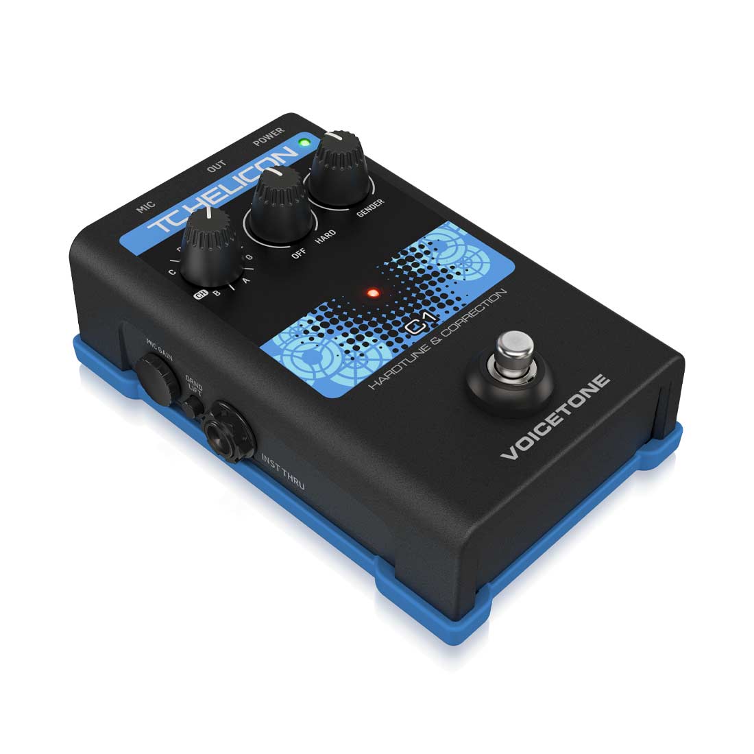 TC Helicon Voicetone C1 Semplice stompbox a 1 pulsante per una correzione flessibile dell'intonazione