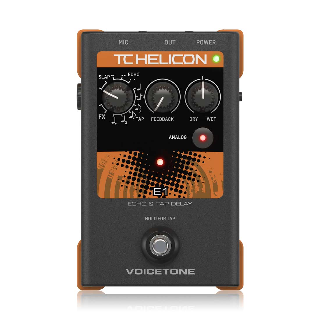 TC Helicon Voicetone E1 Single-Button Stompbox for Compelling Vocal Echo Effects