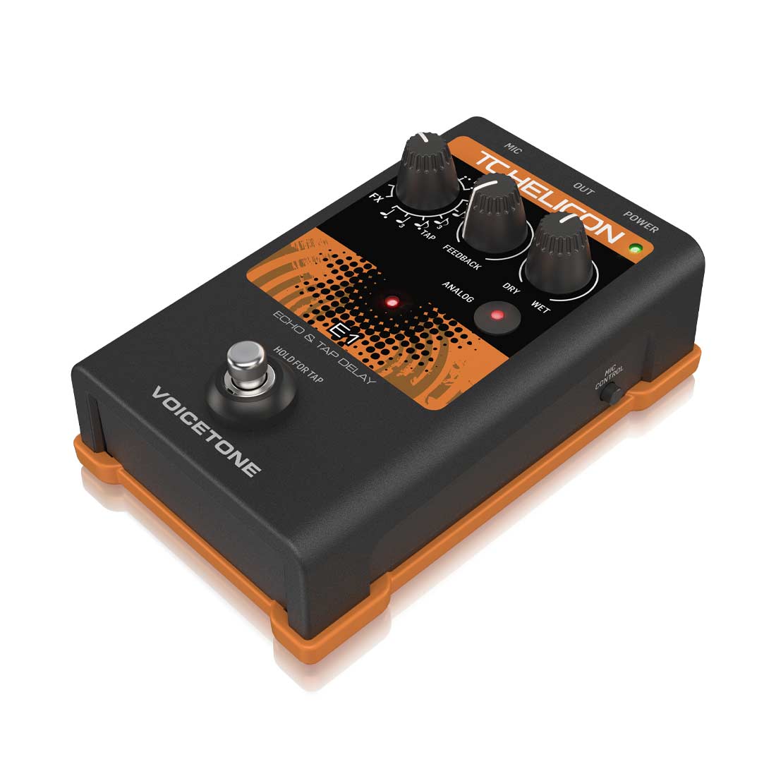 TC Helicon Voicetone E1 Single-Button Stompbox for Compelling Vocal Echo Effects