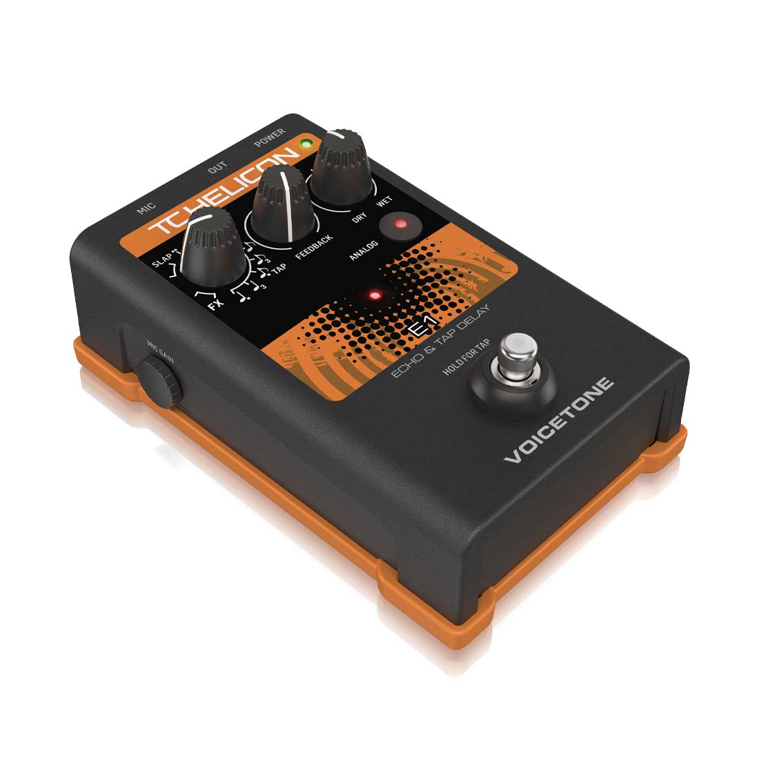 TC Helicon Voicetone E1 Single-Button Stompbox for Compelling Vocal Echo Effects