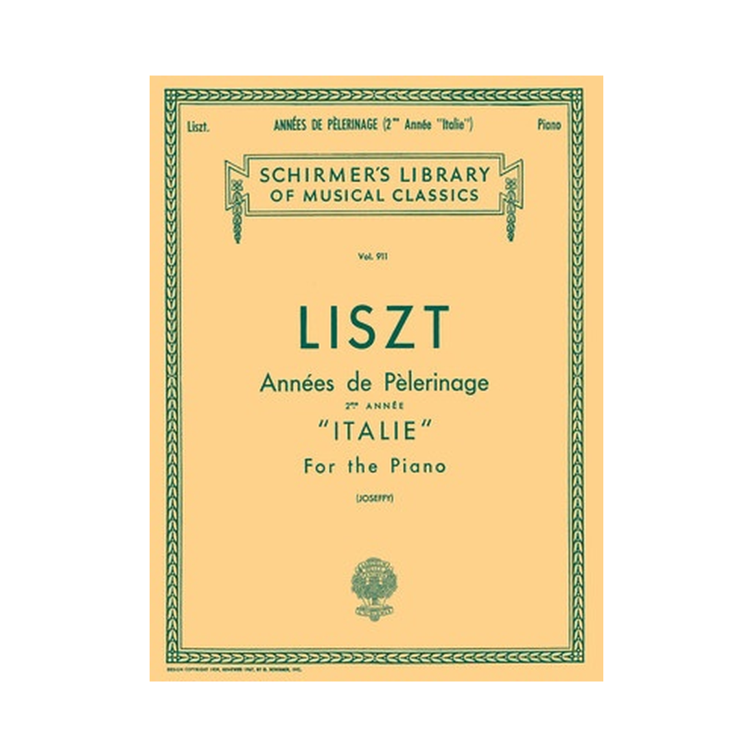 Annees De Pelerinage Book 2 Italy