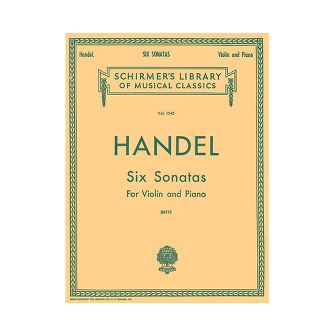 Handel - Six Sonatas for Violin and Piano