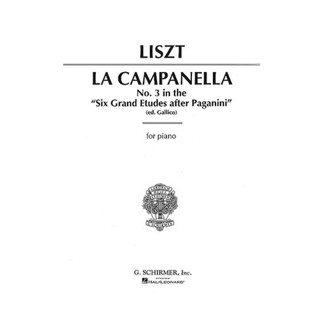 La Campanella (No. 3 in 6 Grand Etudes after N. Paganini)