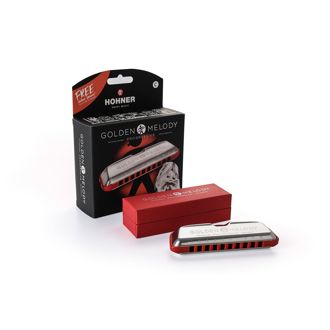 Hohner Progressive Series Golden Melody Key of G Harmonica