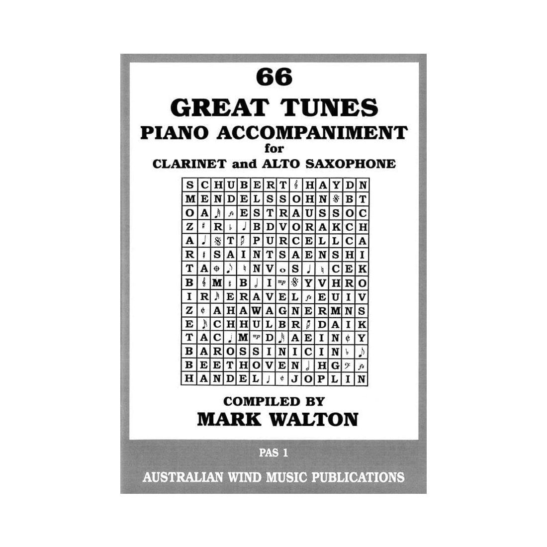 66 Great Tunes - Accompagnamento al pianoforte per clarinetto e sassofono contralto