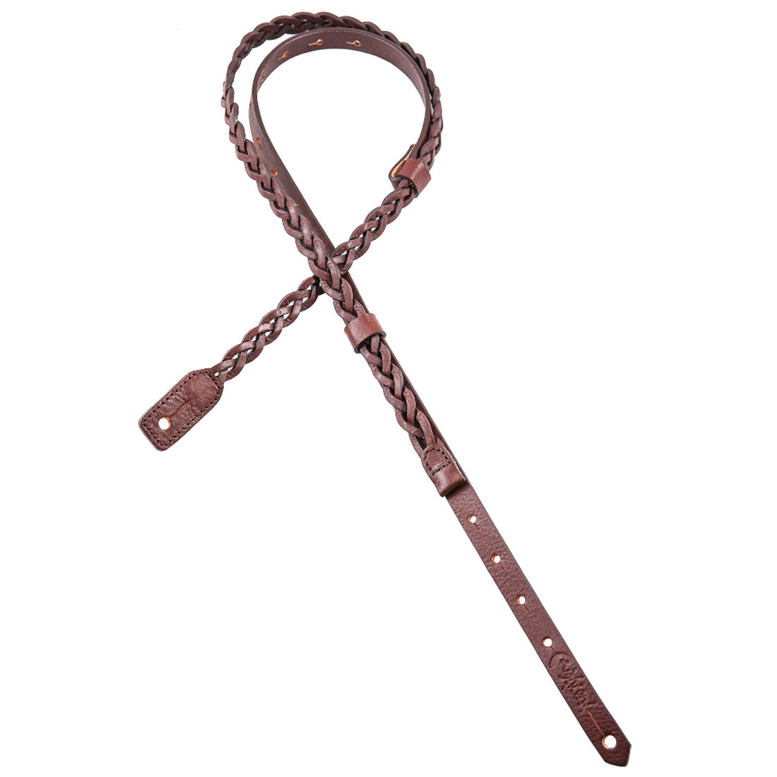 Right On Straps UKE-MANDOLINE Plait Brown Strap