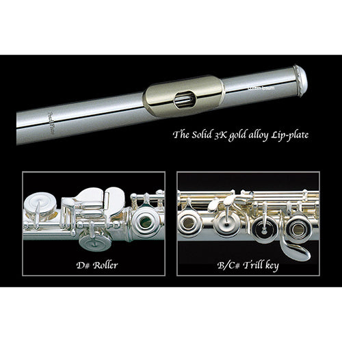Pearl 695RBE2RL Sterling Silver Headjoint Body and Footjoint with Silver Clad Keys