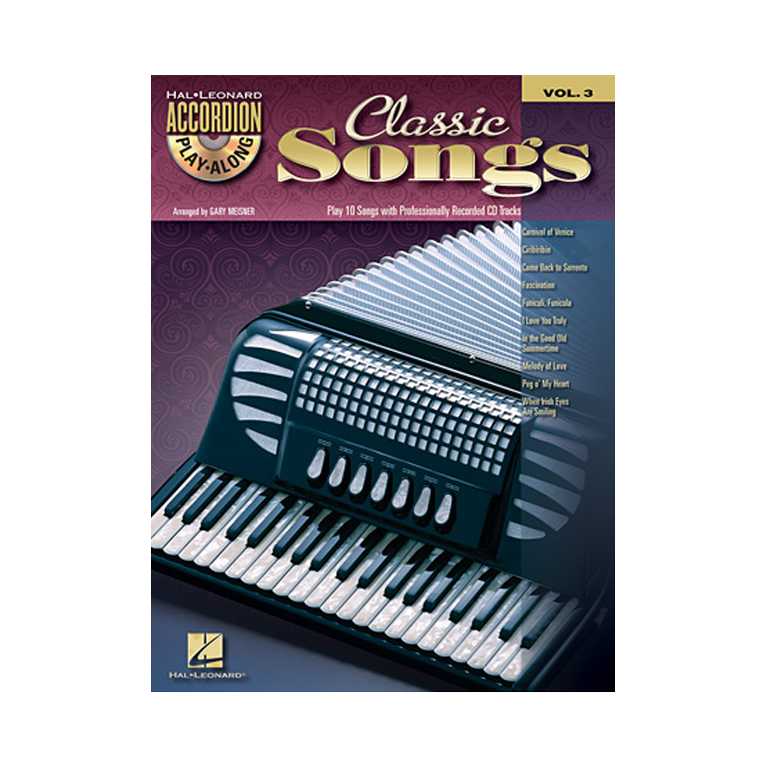 Classic Songs Accordion Play-Along Volume 3 Book