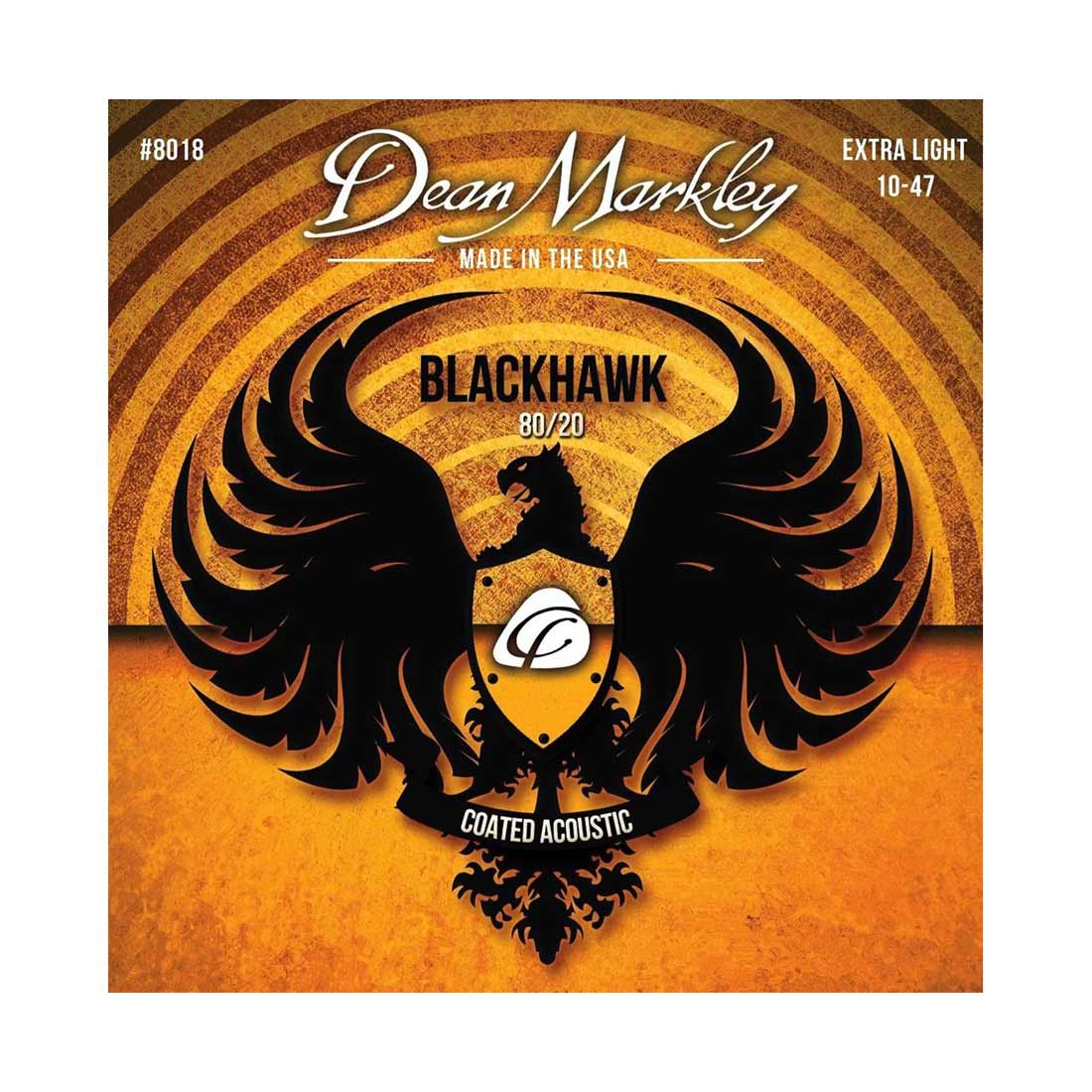 Dean Markley Blackhawk Coated Acoustic 80/20 Extra Light Strings 10-47