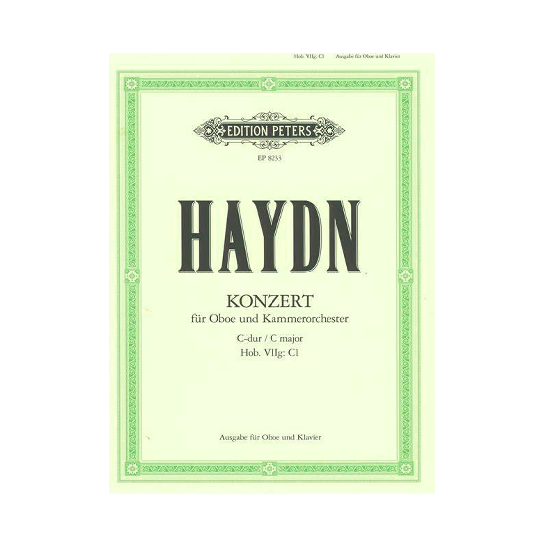 Concerto in C major Hob. VIIg: C1 Edition for Oboe and Piano