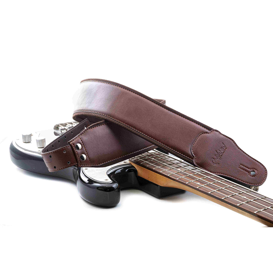 Right On Straps GROOVE Charm 80 Brown Guitar Strap