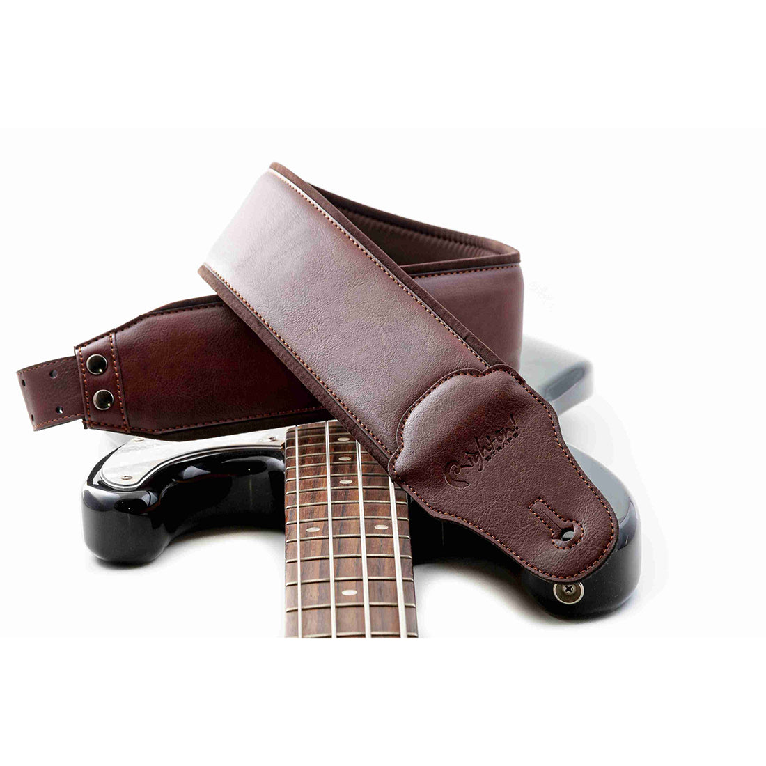 Right On Straps GROOVE Charm 80 Brown Guitar Strap