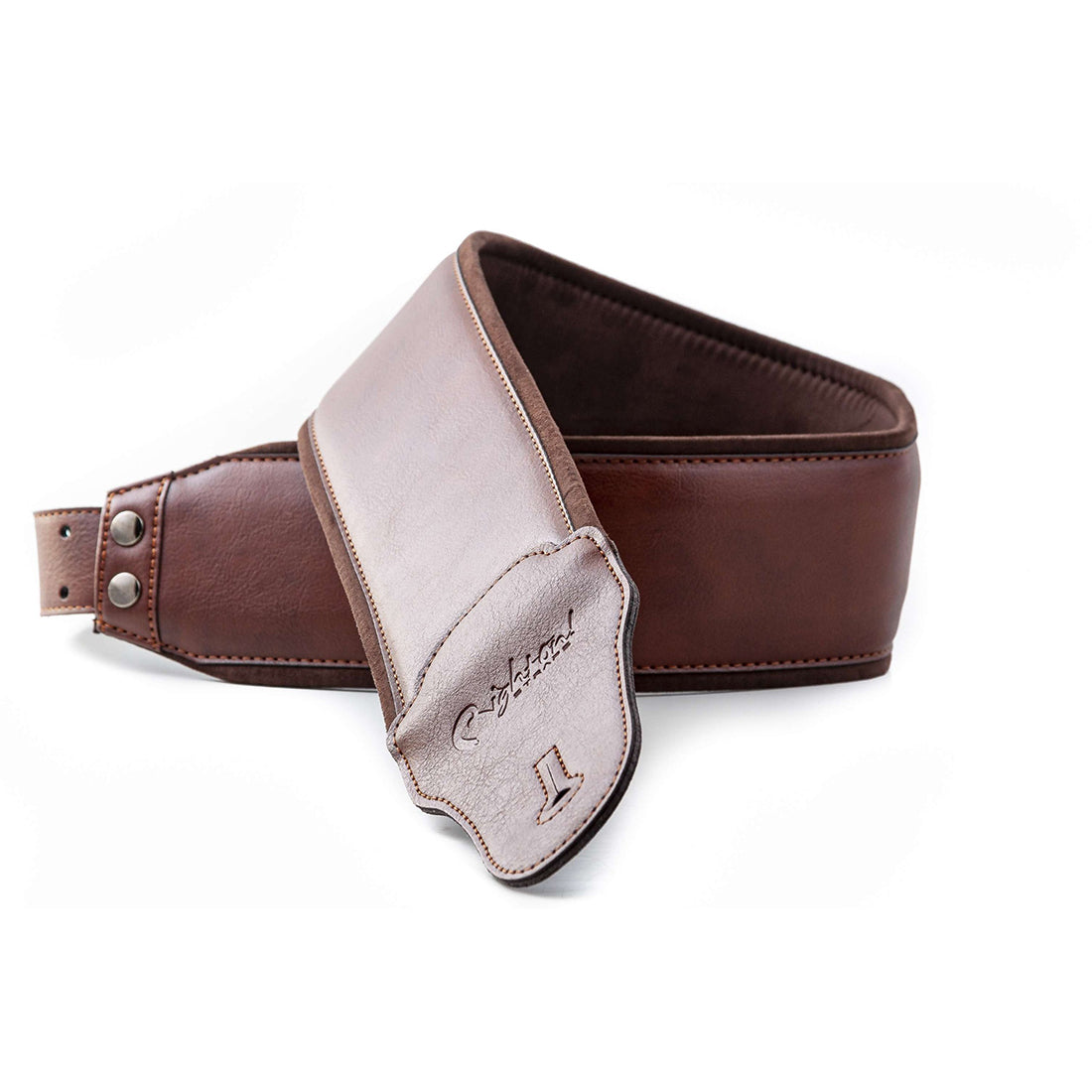 Right On Straps GROOVE Charm 80 Brown Guitar Strap