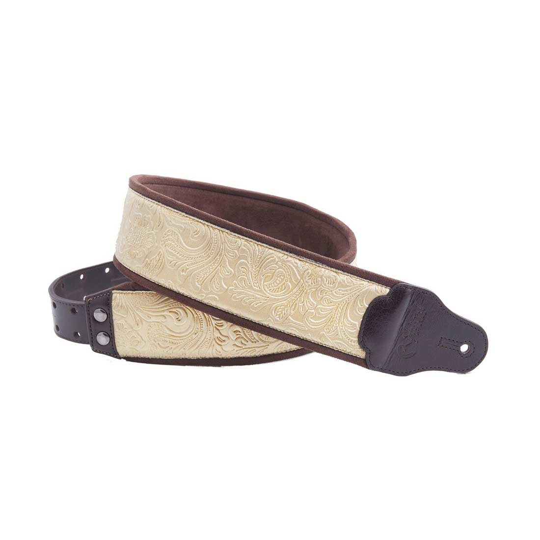 Right On Straps JAZZ Fiore Gold Guitar Strap