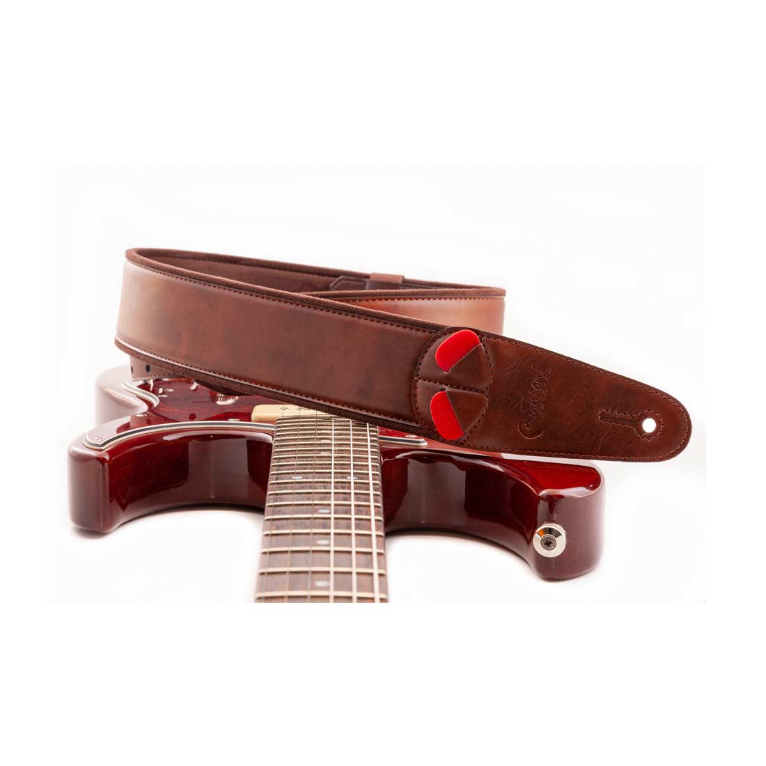 Right On Straps MOJO Charm 60 Brown Guitar Strap