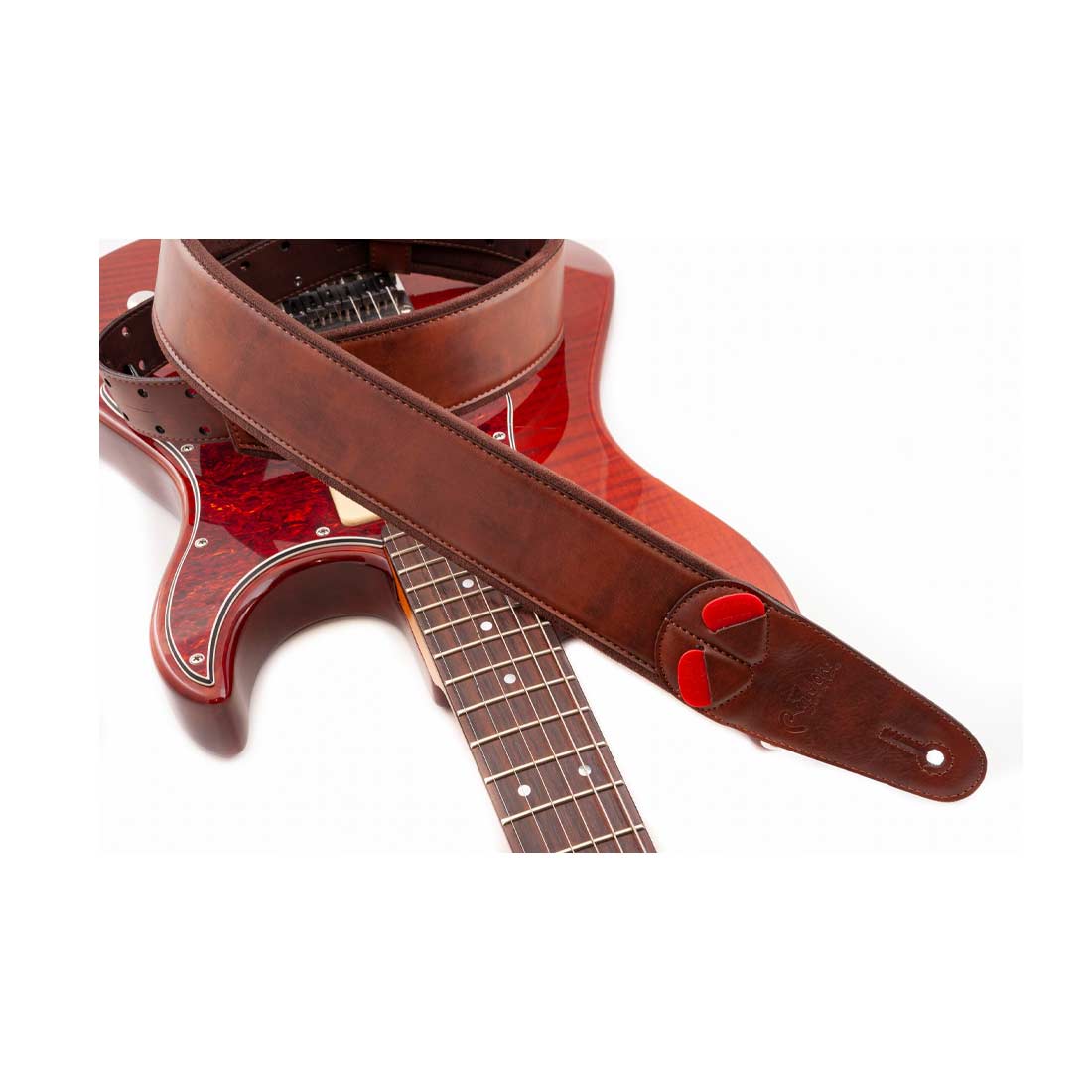 Right On Straps MOJO Charm 60 Brown Guitar Strap