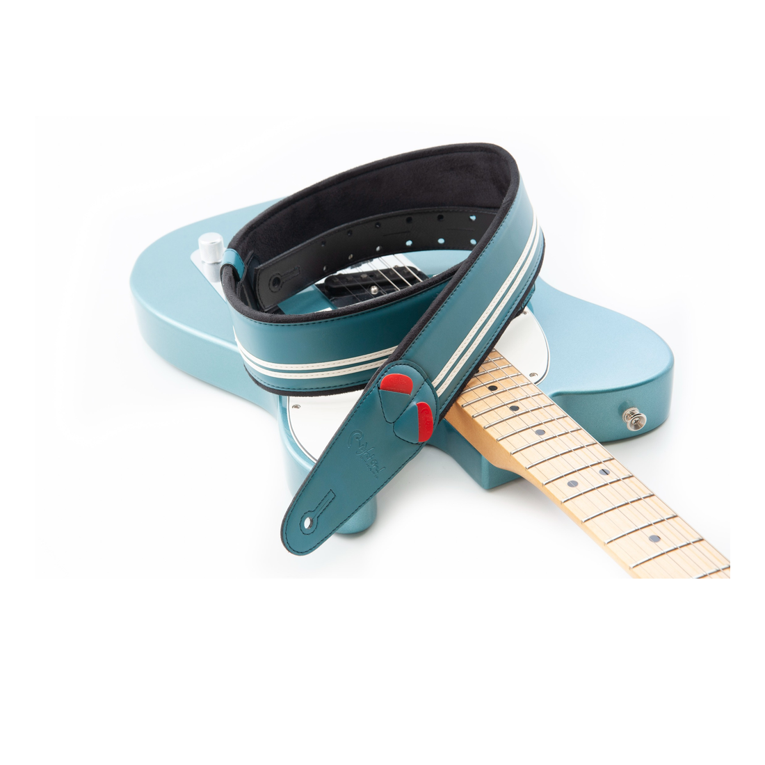 Right On Straps MOJO Race 60 Teal Guitar Strap
