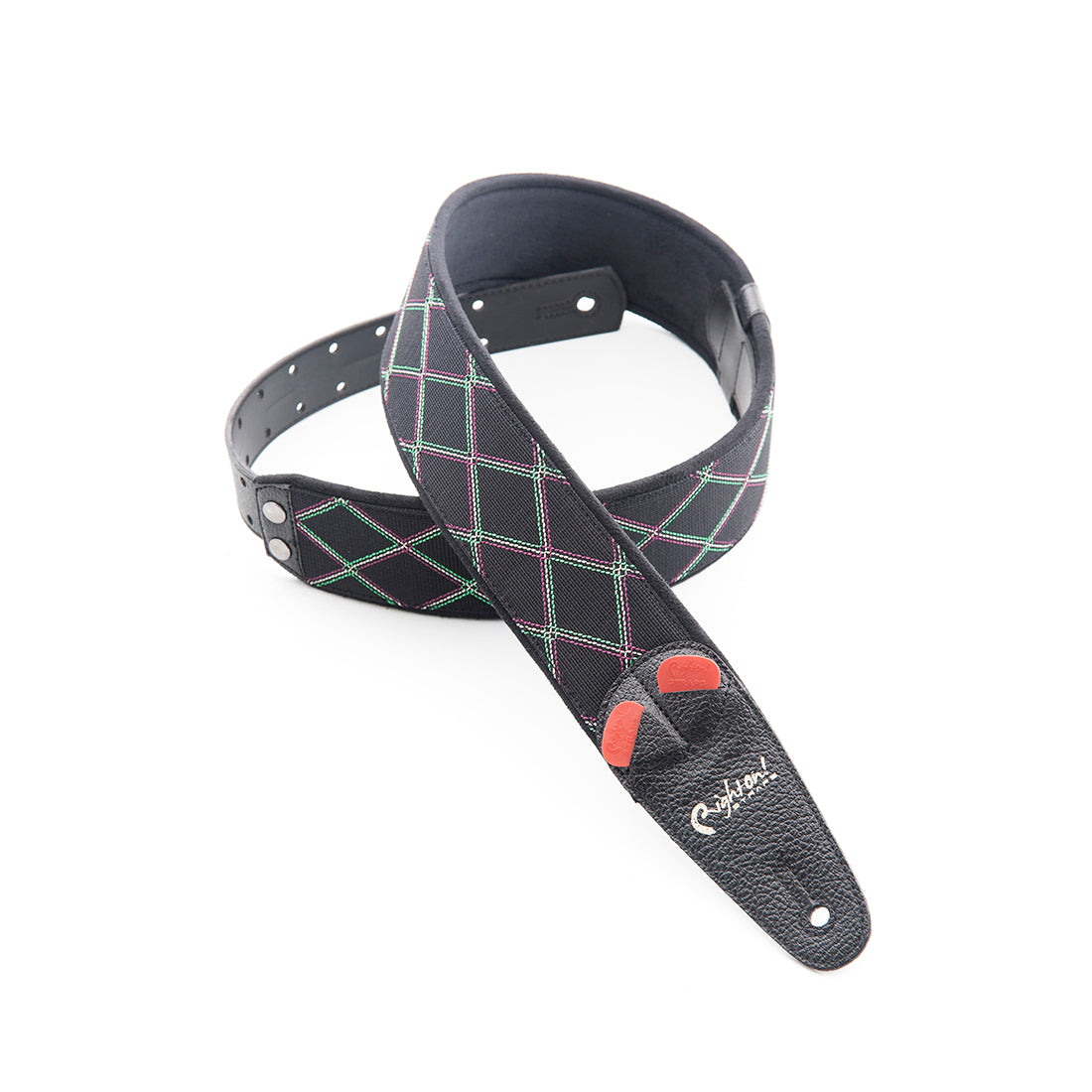 Right On Straps MOJO Diamond Black Guitar Strap