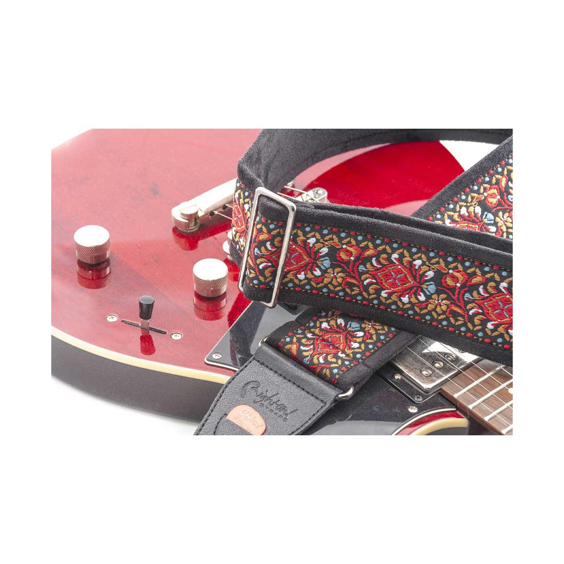 Right On Straps STANDARD PLUS Woodstock II Red Guitar Strap