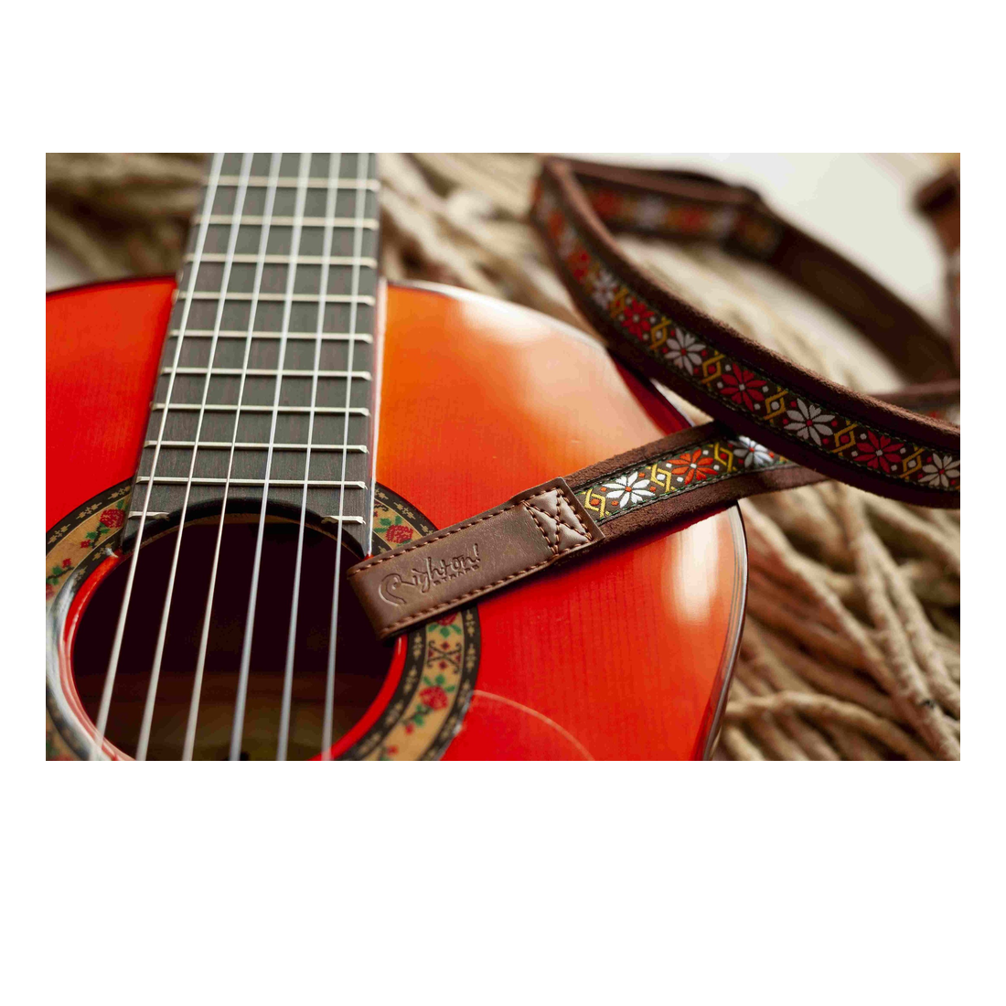 Right On Straps HOOK Classical-Hook-Rumba Brown Classical Guitar Strap