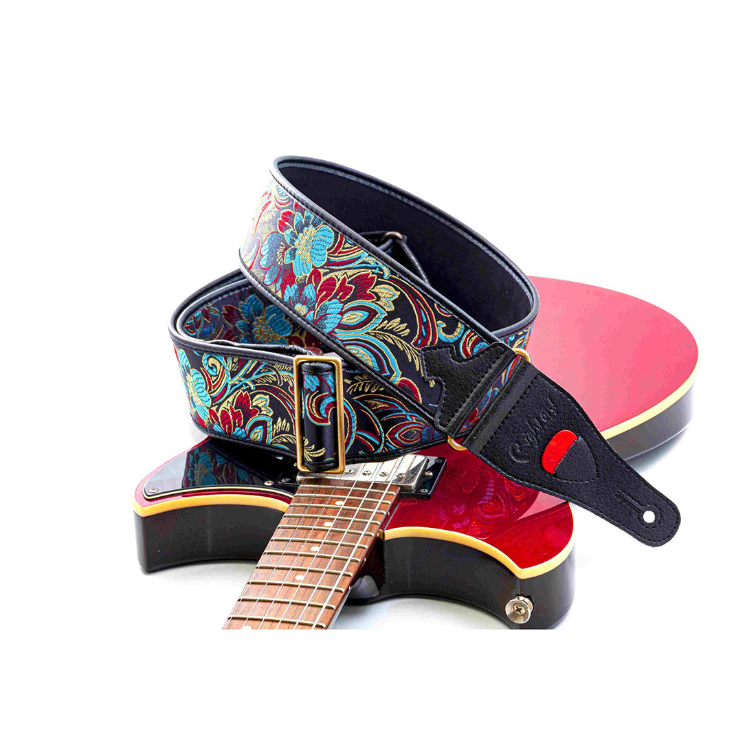Right On Straps TALISMAN BEPPU II Teal Guitar Strap