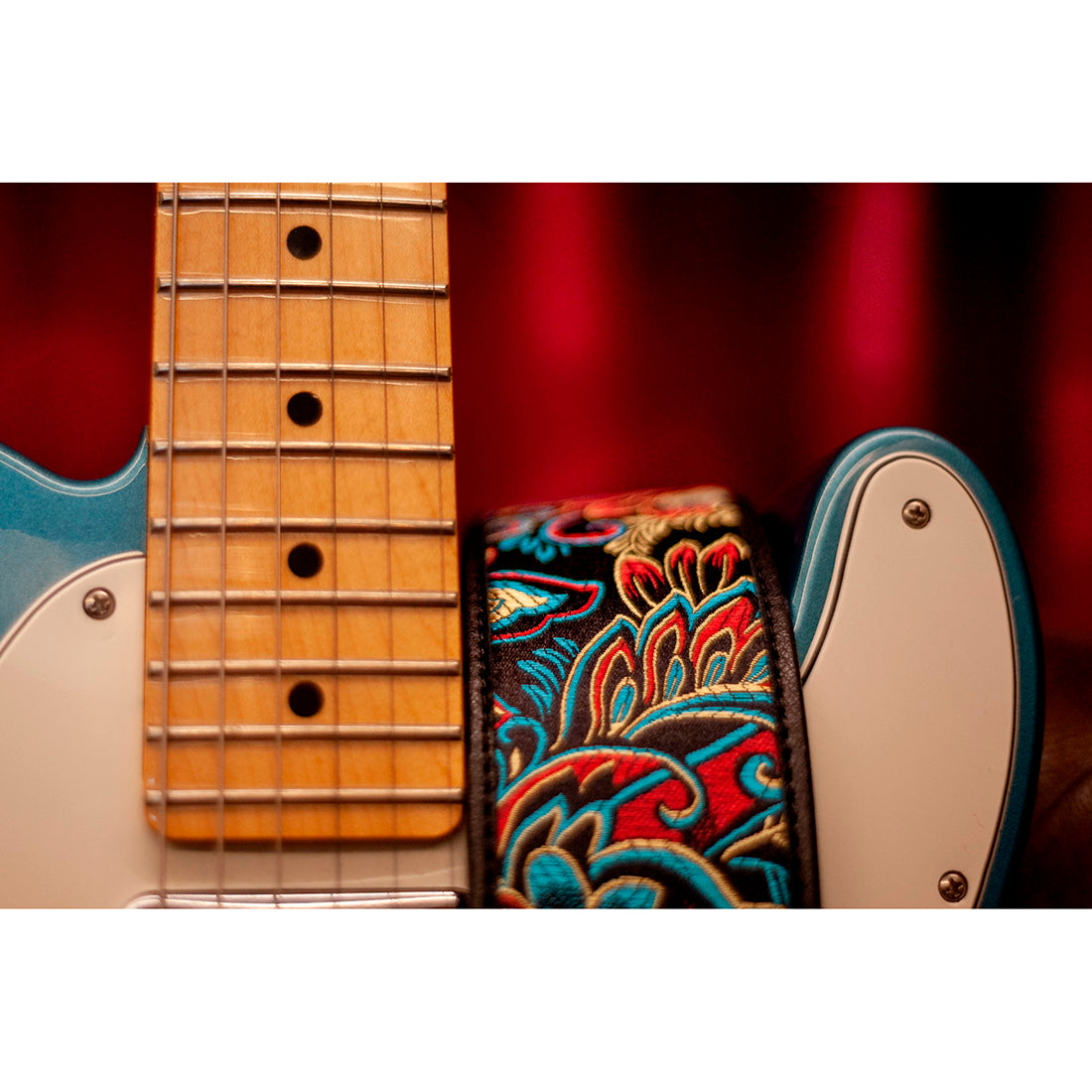 Right On Straps TALISMAN BEPPU II Teal Guitar Strap