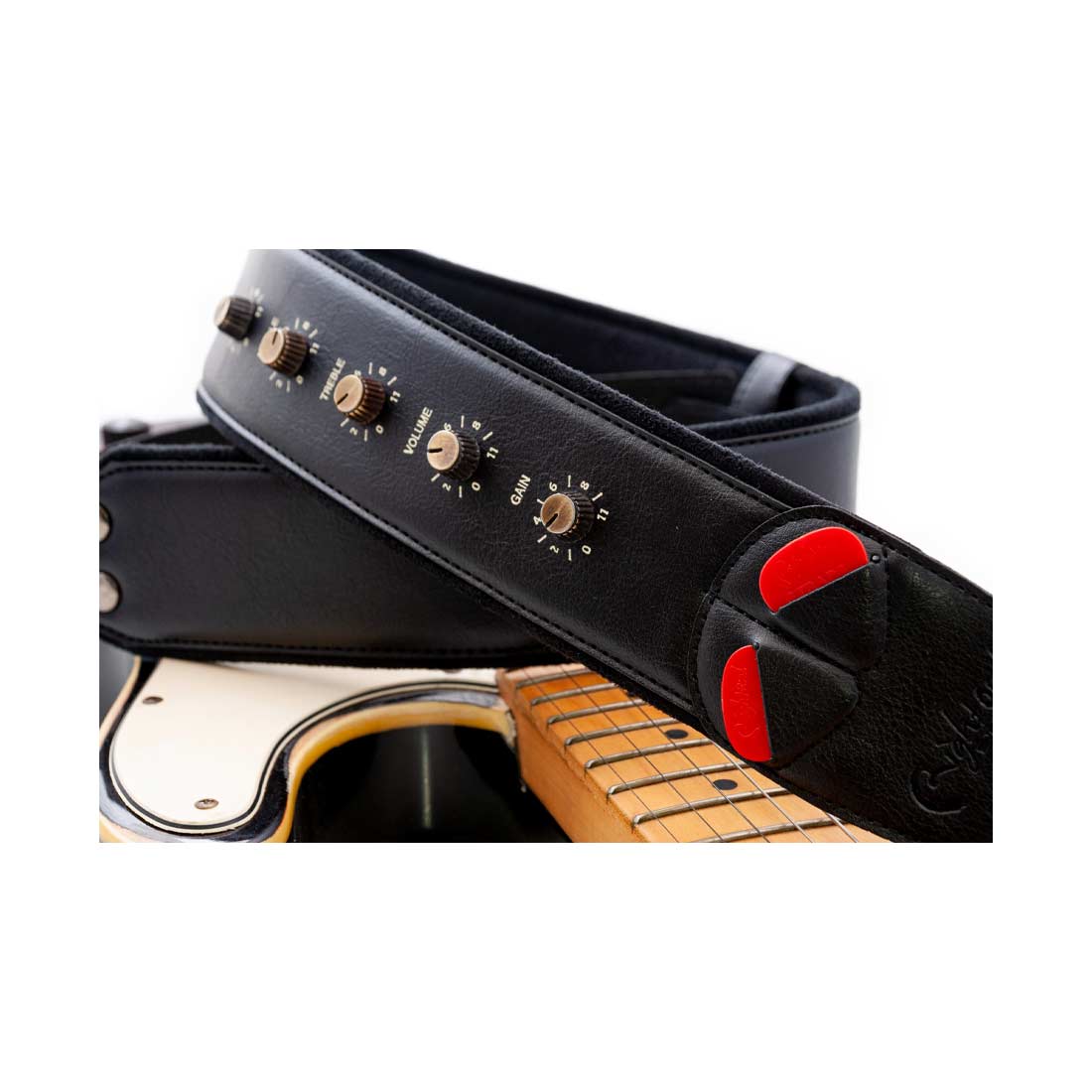 Right On Straps MOJO Spinal Tap Black Guitar Strap