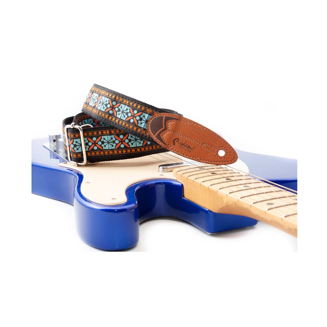 Right On Straps ROADRUNNER Surf Rider Teal Guitar Strap