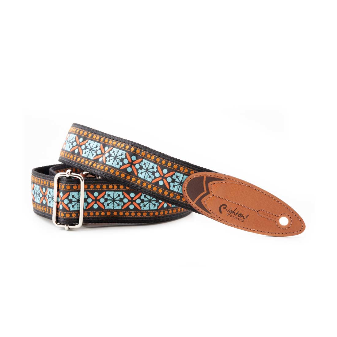 Right On Straps ROADRUNNER Surf Rider Teal Guitar Strap