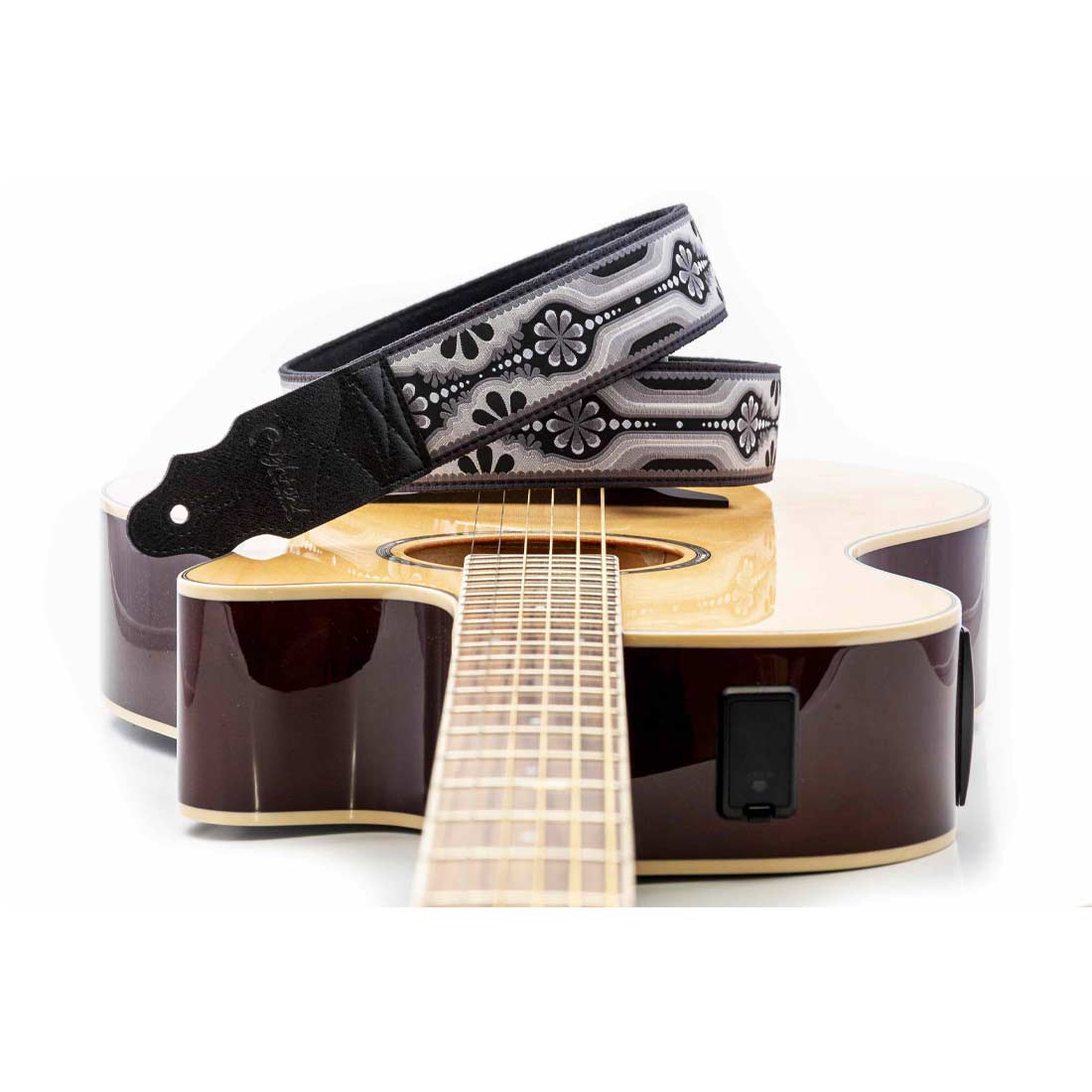 Right On Straps STANDARD PLUS Laurel Black Guitar Strap