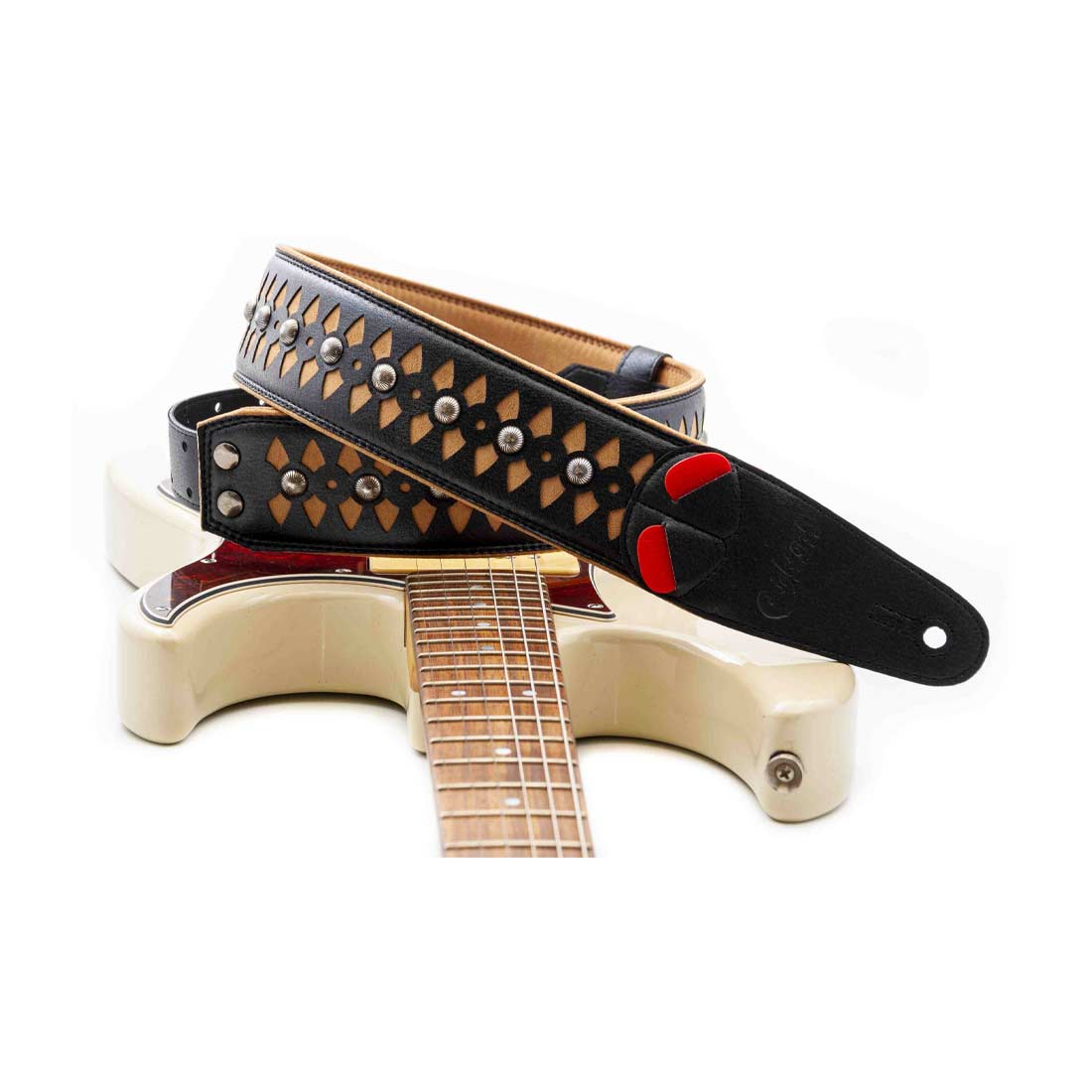 Right On Straps Armour Beige Guitar Strap