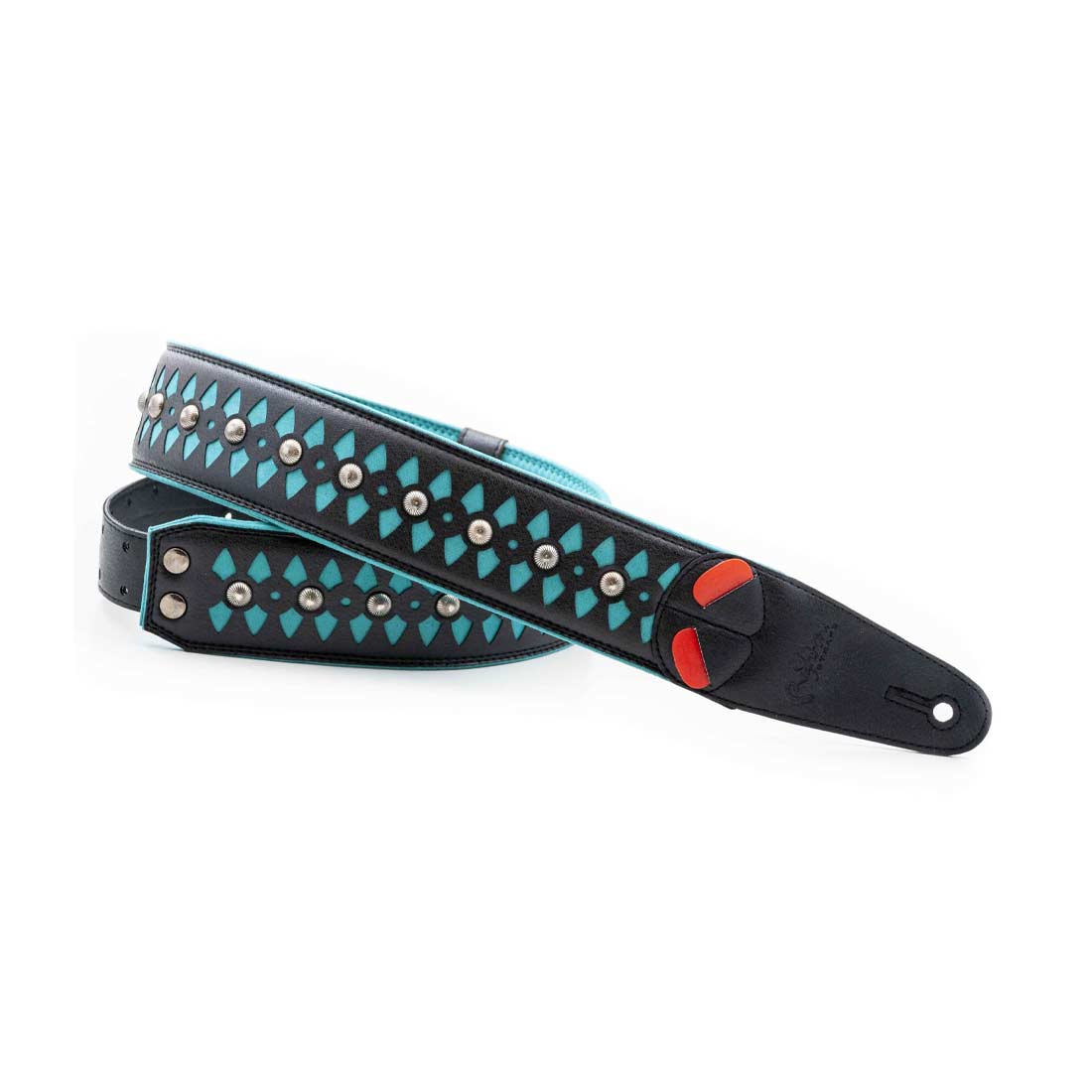 Right On Straps Armour Teal Guitar Strap