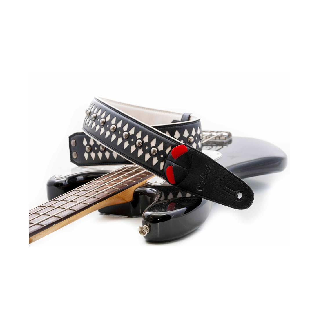 Right On Straps Armour White Guitar Strap