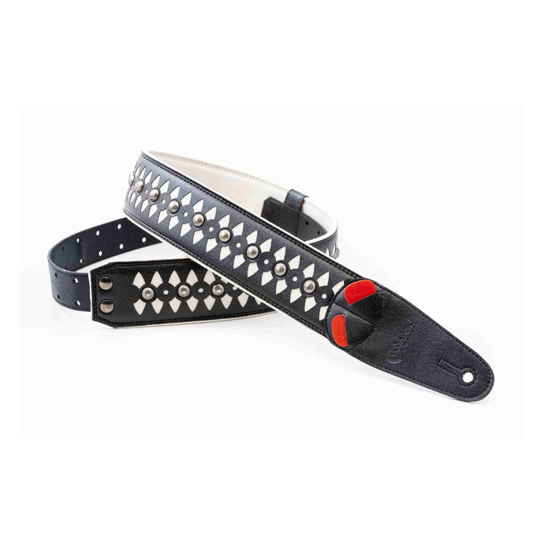 Right On Straps Armour White Guitar Strap