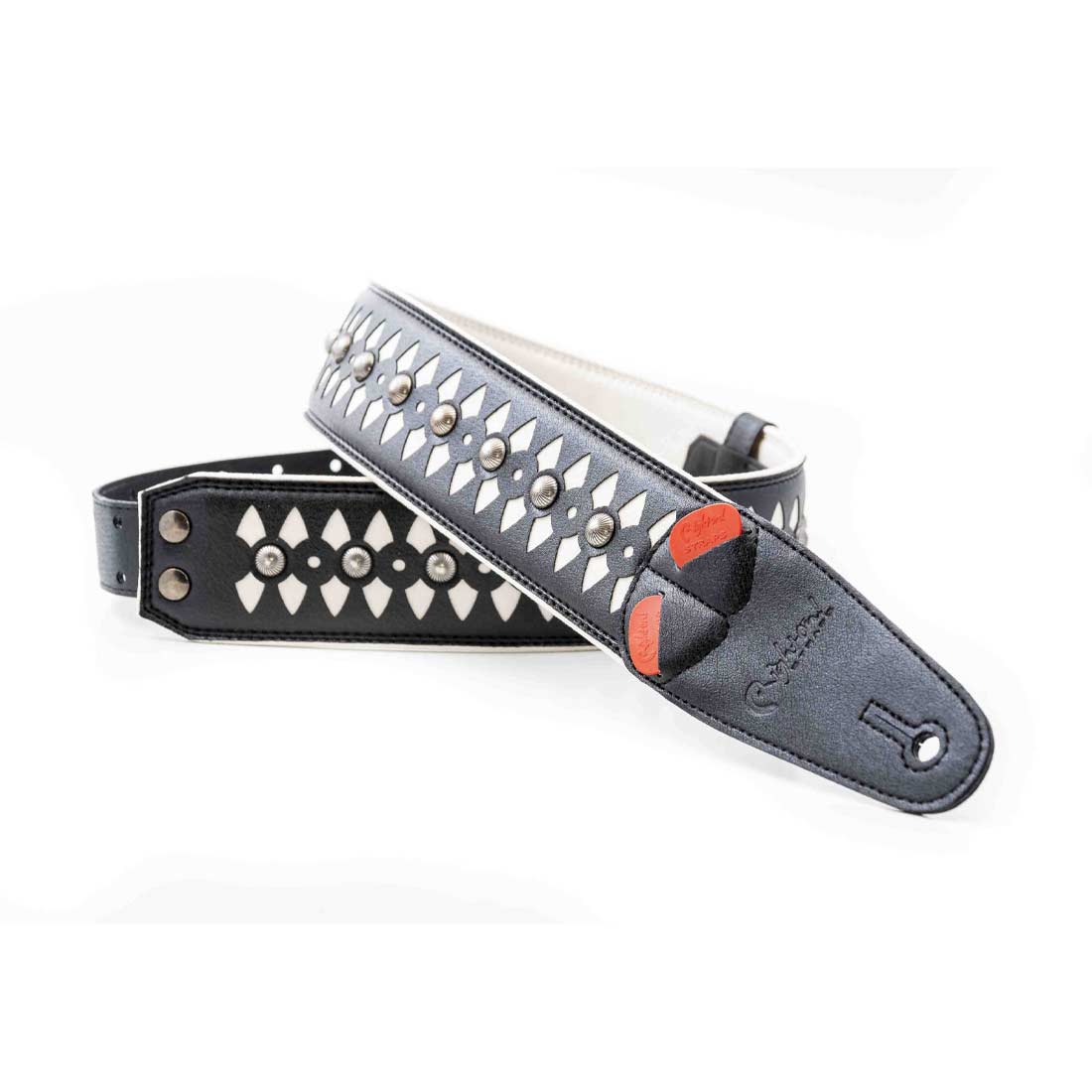 Right On Straps Armour White Guitar Strap