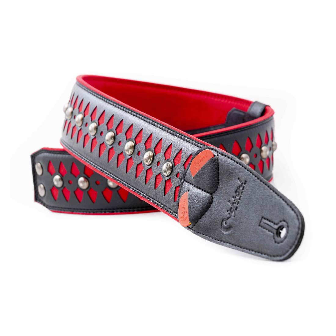 Right On Straps Armour Red Guitar Strap