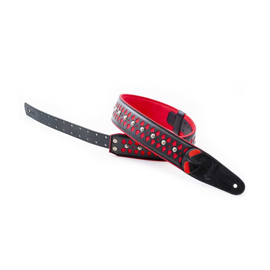 Right On Straps Armour Red Guitar Strap