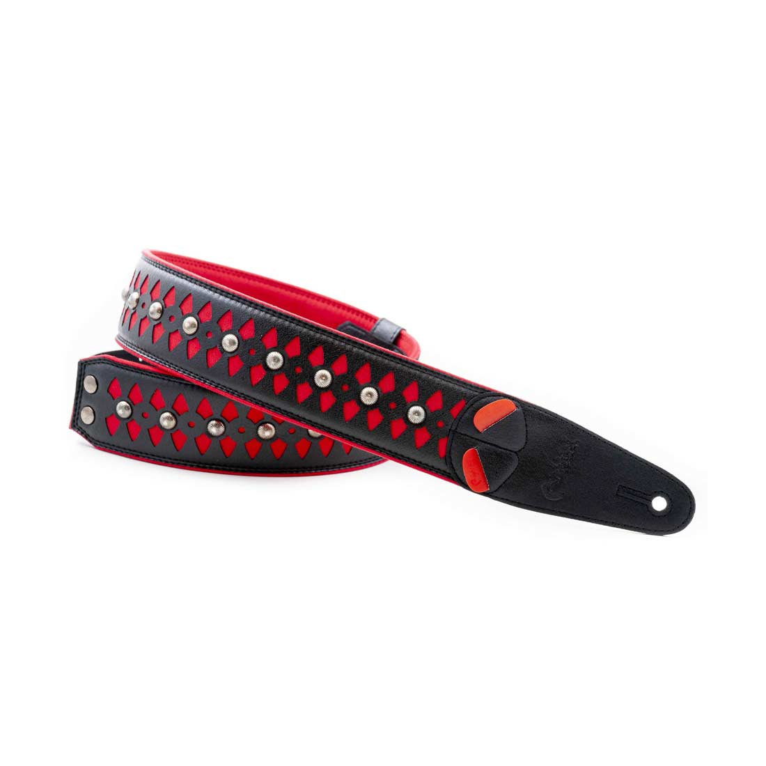 Right On Straps Armour Red Guitar Strap