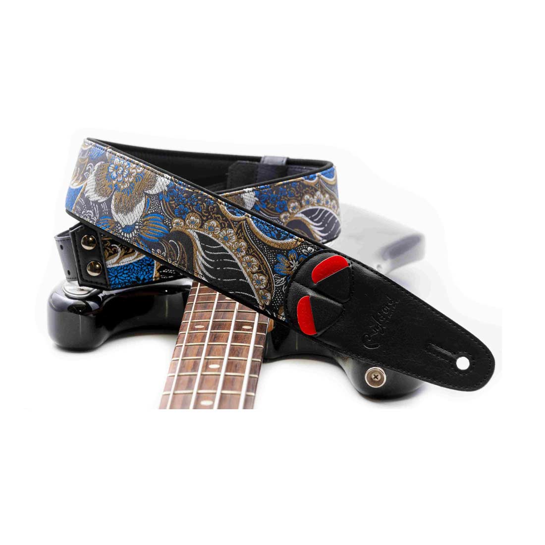 Right On Straps HOKKAIDO Black Guitar Strap