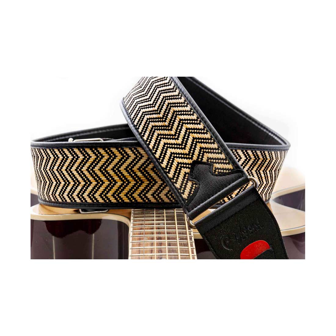 Right On Straps TALISMAN VICTORIA Black Guitar Strap