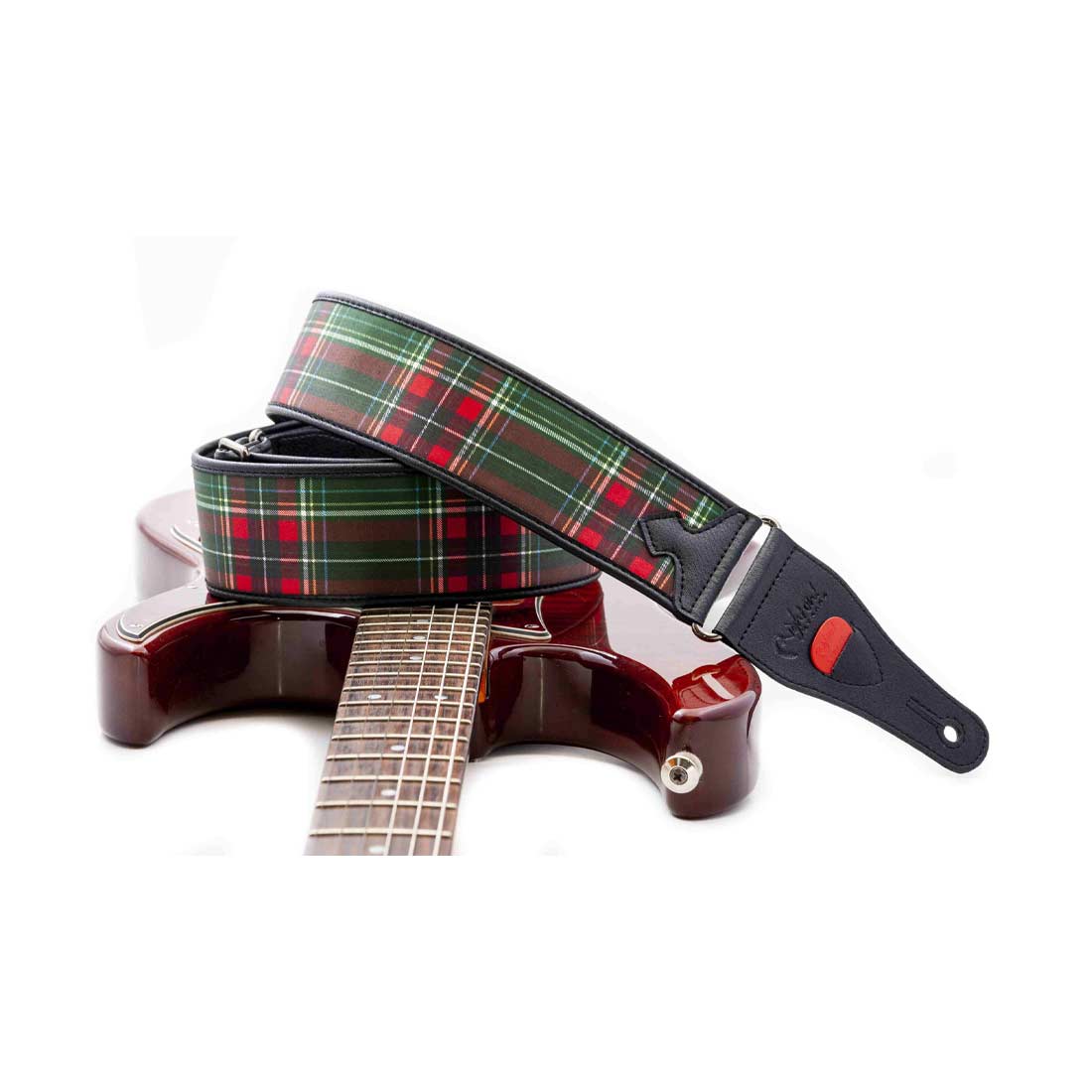 Right On Straps TALISMAN  TARTAN Green Guitar Strap