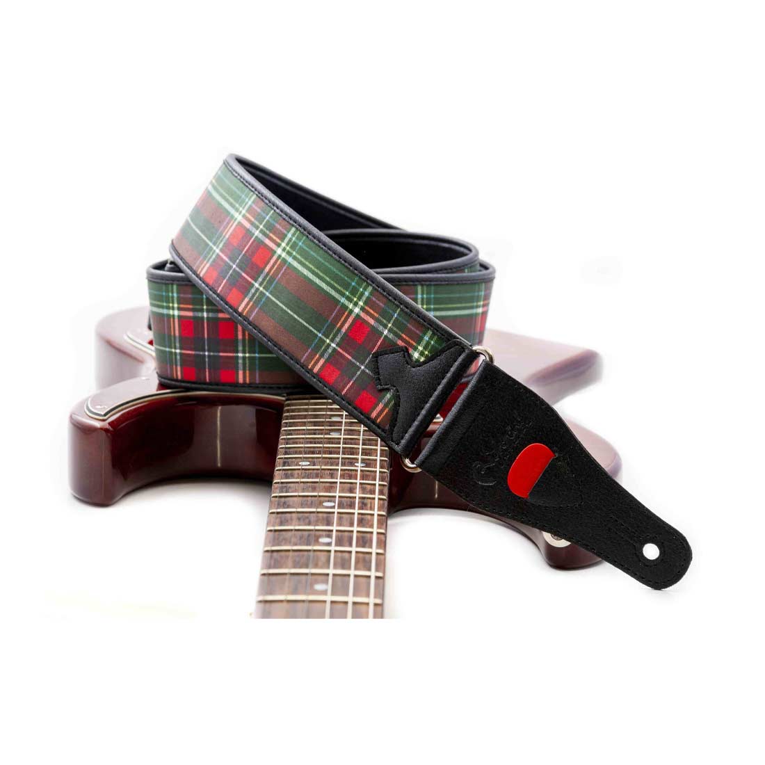 Right On Straps TALISMAN  TARTAN Green Guitar Strap